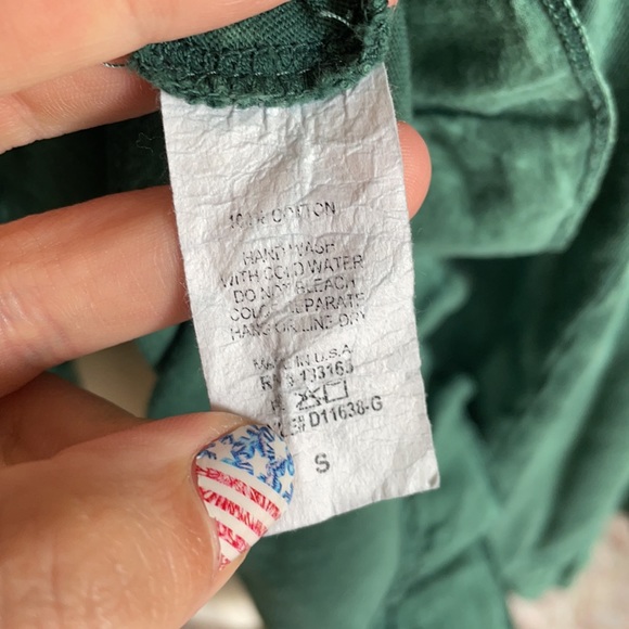 Altar'd State emerald Green Ruffle Hem Tee - Picture 3 of 5